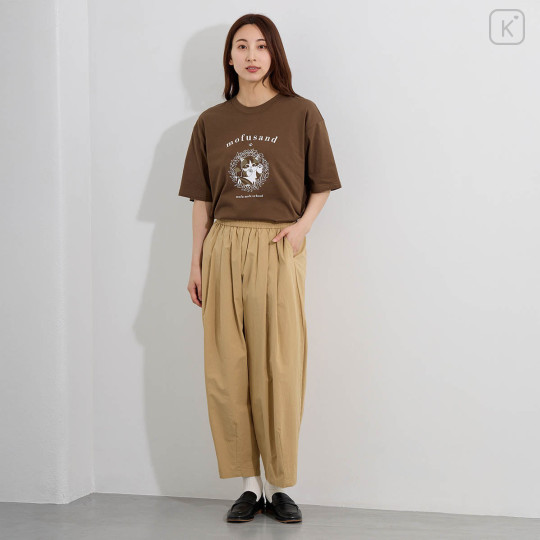 Japan Mofusand College Style T-shirt (M) - Bee Cat Olive - 2