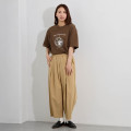 Japan Mofusand College Style T-shirt (M) - Bee Cat Olive - 3