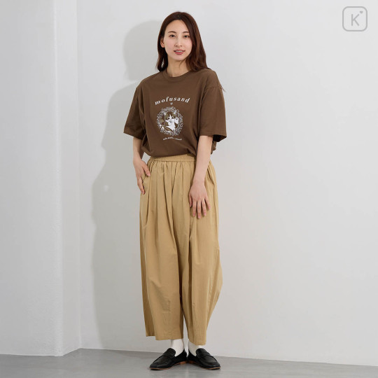 Japan Mofusand College Style T-shirt (L) - Bee Cat Olive - 3