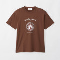 Japan Mofusand College Style T-shirt (XL) - Strawberry Cat Burgundy - 1
