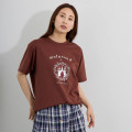 Japan Mofusand College Style T-shirt (XL) - Strawberry Cat Burgundy - 4