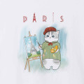 Japan Mofusand T-shirt (M) - Mofumofu Journey Paris White - 2