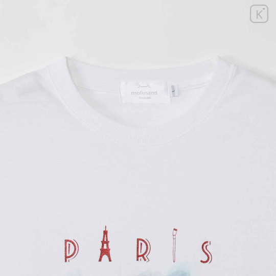 Japan Mofusand T-shirt (L) - Mofumofu Journey Paris White - 3