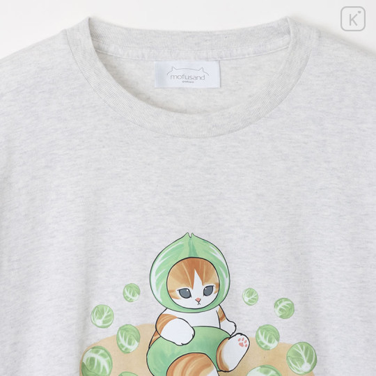 Japan Mofusand T-shirt (L) - Mofumofu Marche Cabbage Oatmeal - 2