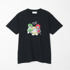 Japan Mofusand T-shirt (M) - Mofumofu Marche Paprika Black