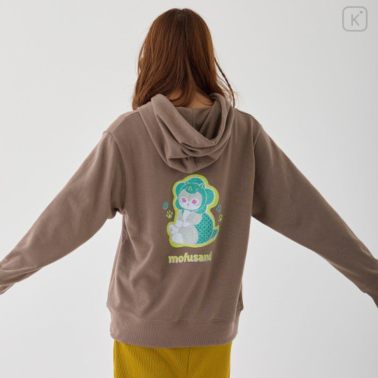 Japan Mofusand Zip Hoodie (L) - Wild Cat Khaki - 6