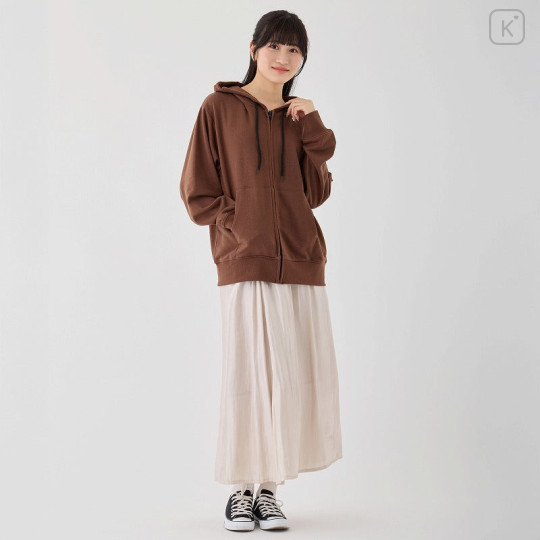 Japan Mofusand Zip Hoodie (M) - Bunny Cat Brown - 3