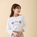 Japan Mofusand 3/4 Sleeve T-Shirt (M) - Full Fringe Cat White - 2