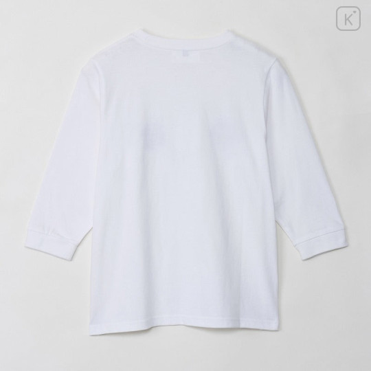 Japan Mofusand 3/4 Sleeve T-Shirt (M) - Full Fringe Cat White - 5