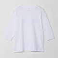 Japan Mofusand 3/4 Sleeve T-Shirt (M) - Full Fringe Cat White - 5