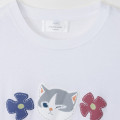 Japan Mofusand 3/4 Sleeve T-Shirt (L) - Full Fringe Cat White - 6
