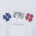 Japan Mofusand 3/4 Sleeve T-Shirt (L) - Full Fringe Cat White - 7