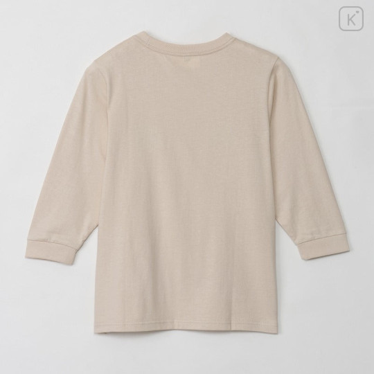 Japan Mofusand 3/4 Sleeve T-Shirt (M) - Silver Tabby Sand Beige - 5
