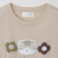 Japan Mofusand 3/4 Sleeve T-Shirt (M) - Silver Tabby Sand Beige - 6