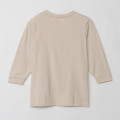 Japan Mofusand 3/4 Sleeve T-Shirt (L) - Silver Tabby Sand Beige - 5