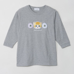 Japan Mofusand 3/4 Sleeve T-Shirt (M) - Brown Tabby Mixed Gray
