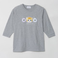 Japan Mofusand 3/4 Sleeve T-Shirt (L) - Brown Tabby Mixed Gray - 4