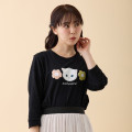 Japan Mofusand 3/4 Sleeve T-Shirt (L) - White Cat Black - 2