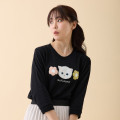 Japan Mofusand 3/4 Sleeve T-Shirt (L) - White Cat Black - 3