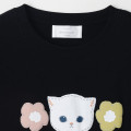 Japan Mofusand 3/4 Sleeve T-Shirt (L) - White Cat Black - 6