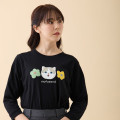 Japan Mofusand 3/4 Sleeve T-Shirt (M) - Brown Cat Black - 2