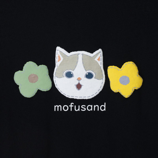 Japan Mofusand 3/4 Sleeve T-Shirt (L) - Brown Cat Black - 7