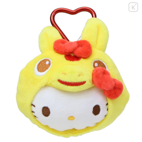 Japan Sanrio Mini Plush Pouch with Carabiner - Hello Kitty : Rody Bounce Horse Yellow - 1