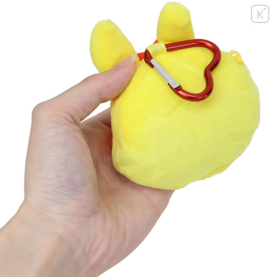 Japan Sanrio Mini Plush Pouch with Carabiner - Hello Kitty : Rody Bounce Horse Yellow - 2