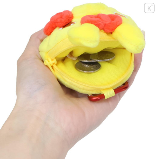 Japan Sanrio Mini Plush Pouch with Carabiner - Hello Kitty : Rody Bounce Horse Yellow - 3