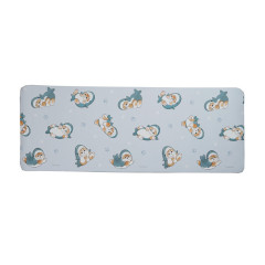 Japan Mofusand Wipeable PVC Kitchen Mat 120cm - Shark Cat