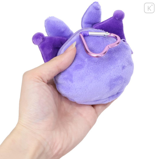 Japan Sanrio Mini Plush Pouch with Carabiner - Kuromi : Rody Bounce Horse - 2
