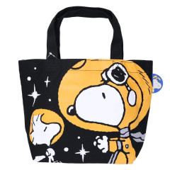 Japan Peanuts Mini Tote Bag - Snoopy : Black Orange Astronaut