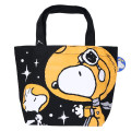 Japan Peanuts Mini Tote Bag - Snoopy : Black Orange Astronaut - 1