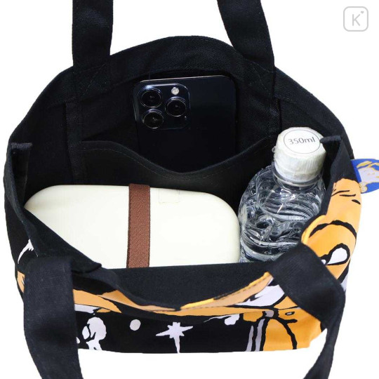 Japan Peanuts Mini Tote Bag - Snoopy : Black Orange Astronaut - 3