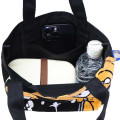 Japan Peanuts Mini Tote Bag - Snoopy : Black Orange Astronaut - 3