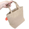 Japan Peanuts Mini Tote Bag - Snoopy : Relax Light Brown Stripe - 2
