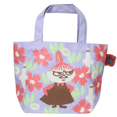 Japan Moomin Mini Tote Bag - Hattifatteners & Little My : Flower Light Purple