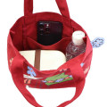 Japan Moomin Mini Tote Bag - Little My & Snufkin : Flower Red - 3