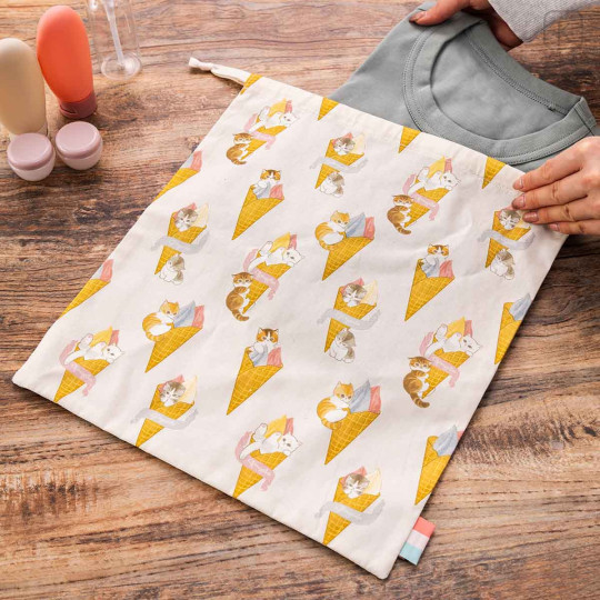 Japan Mofusand Large Drawstring Bag - Mofumofu Journey - 2
