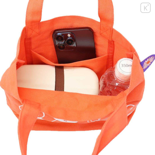 Japan Miffy Mini Tote Bag - Miffy : Flower Orange White - 3
