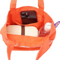 Japan Miffy Mini Tote Bag - Miffy : Flower Orange White - 3