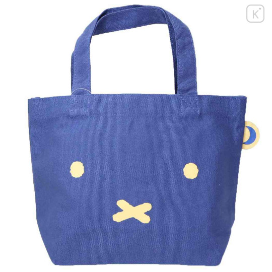 Japan Miffy Mini Tote Bag - Miffy : Face Navy - 1