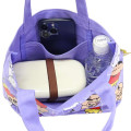 Japan Crayon Shin-chan Mini Tote Bag - Shinnosuke Nohara & Shiro : Light Purple - 3