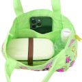 Japan Crayon Shin-chan Mini Tote Bag - Shinnosuke Nohara & Shiro : Choco Neon Green - 3