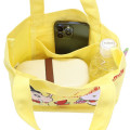 Japan Crayon Shinchan × Sanrio Mini Tote Bag - Hello Kitty & Shinnosuke Nohara : Light Yellow - 3