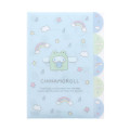 Japan Sanrio 5 Pockets A4 Clear File - Cinnamoroll : Onesie Frog - 1