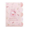 Japan Sanrio 5 Pockets A4 Clear File - Hello Kitty : Onesie Rabbit - 1