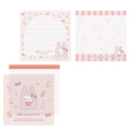 Japan Sanrio Square Memo Pad - Hello Kitty : Onesie Rabbit - 1