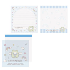 Japan Sanrio Square Memo Pad - Cinnamoroll : Onesie Frog