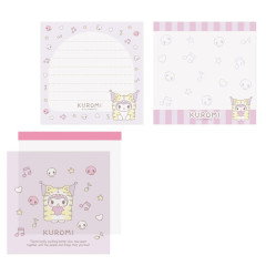 Japan Sanrio Square Memo Pad - Kuromi : Onesie Tiger